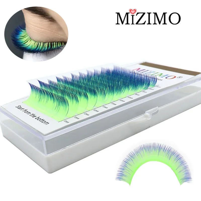 MIZIMO Mixed Length 8-13mm, Color Single Grafted False Eyelashes, Natural Softness and Extension, Makeup Tools