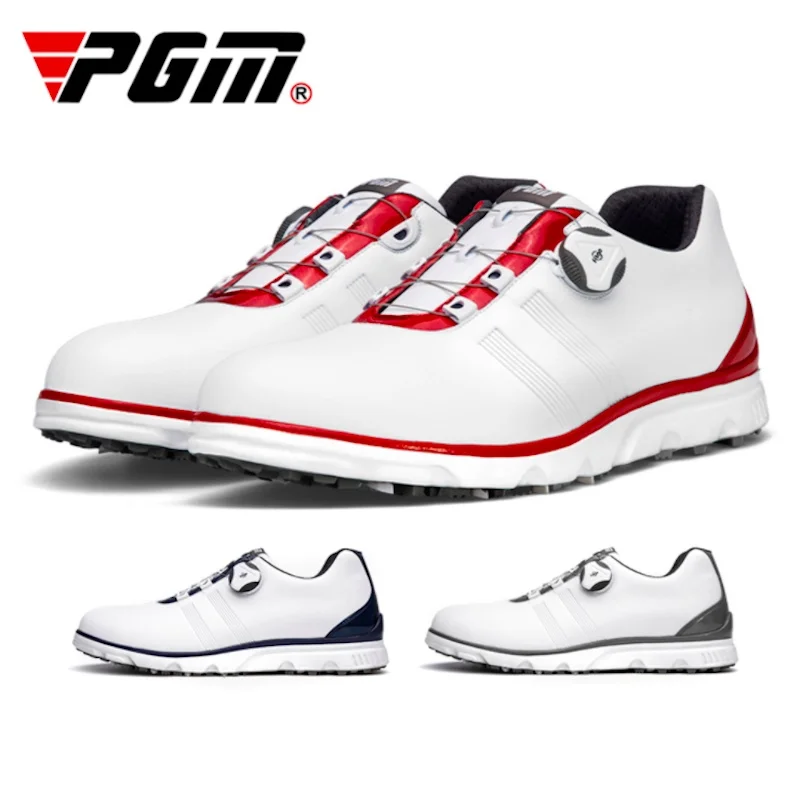 pgm-golf-sports-men's-shoes-waterproof-fashion-casual-sneakers-quick-lacing-breathable-non-slip-xz164-wholesale