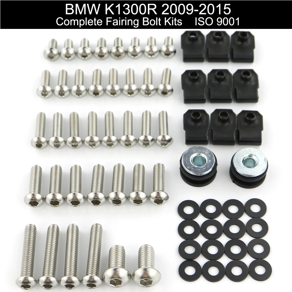 

For BMW K1300R 2009 2010 2011 2012 2013 2014 2015 Motorcycle Complete Full Fairing Bolts Kit Fairing Clips Nut Stainless Steel