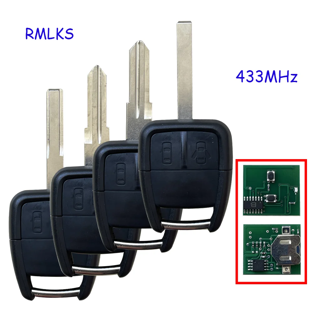 

2 Buttons Remote Car key Transponder Chip ID40 433Mhz For Opel Vauxhall Astra Vectra Zafira HU43/HU100/YM28/HU46 Blade Optional