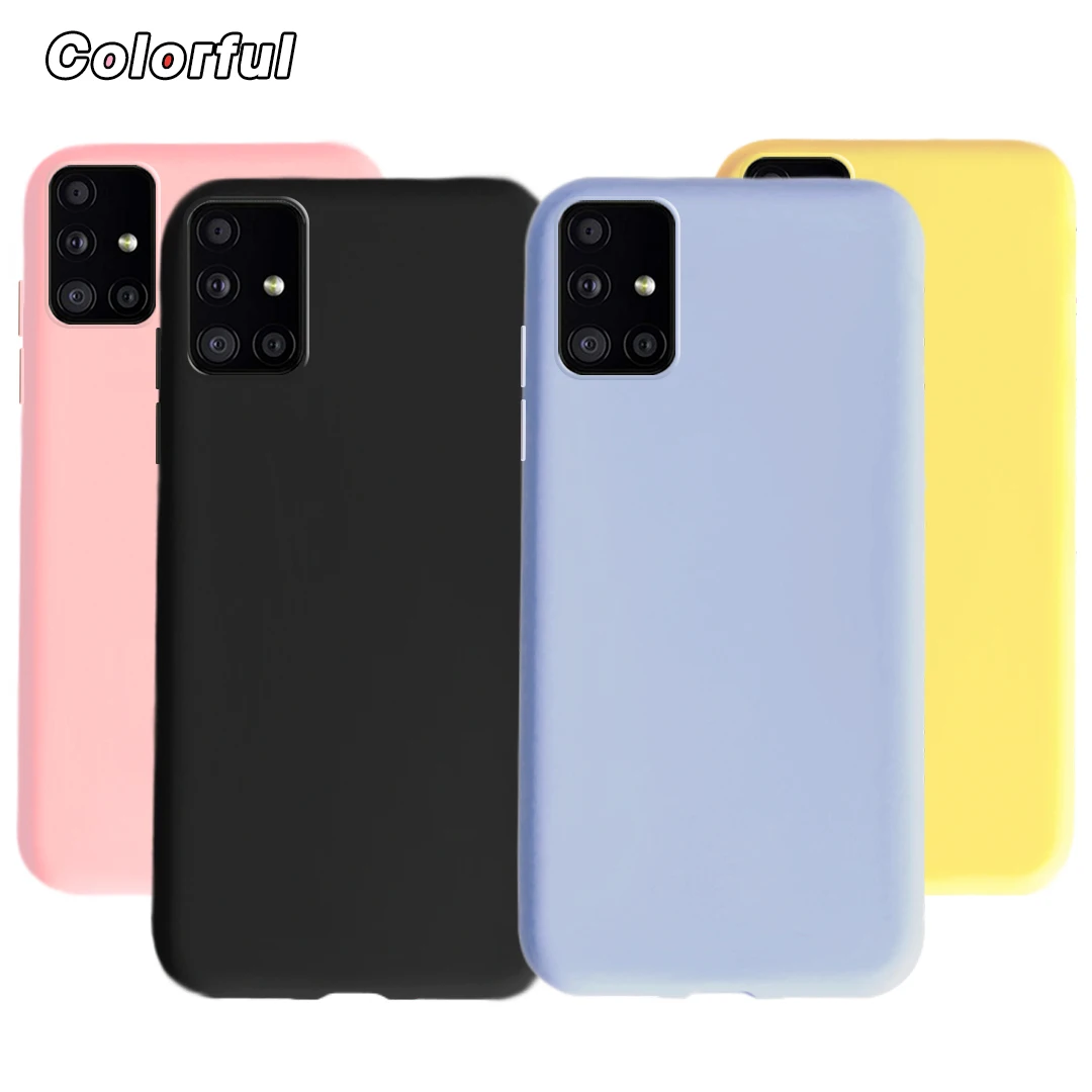 Per Samsung M51 M31 custodia Cover in Silicone antiurto tinta unita custodia protettiva Ultra morbida per Samsung Galaxy M51 M31