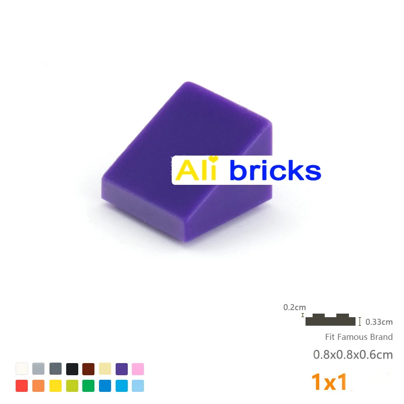 100 stücke DIY Bausteine Figur Glatte Abgeschrägte Ziegel 1x1 Pädagogische Kreative Größe Kompatibel Mit 54200 Spielzeug für Kinder