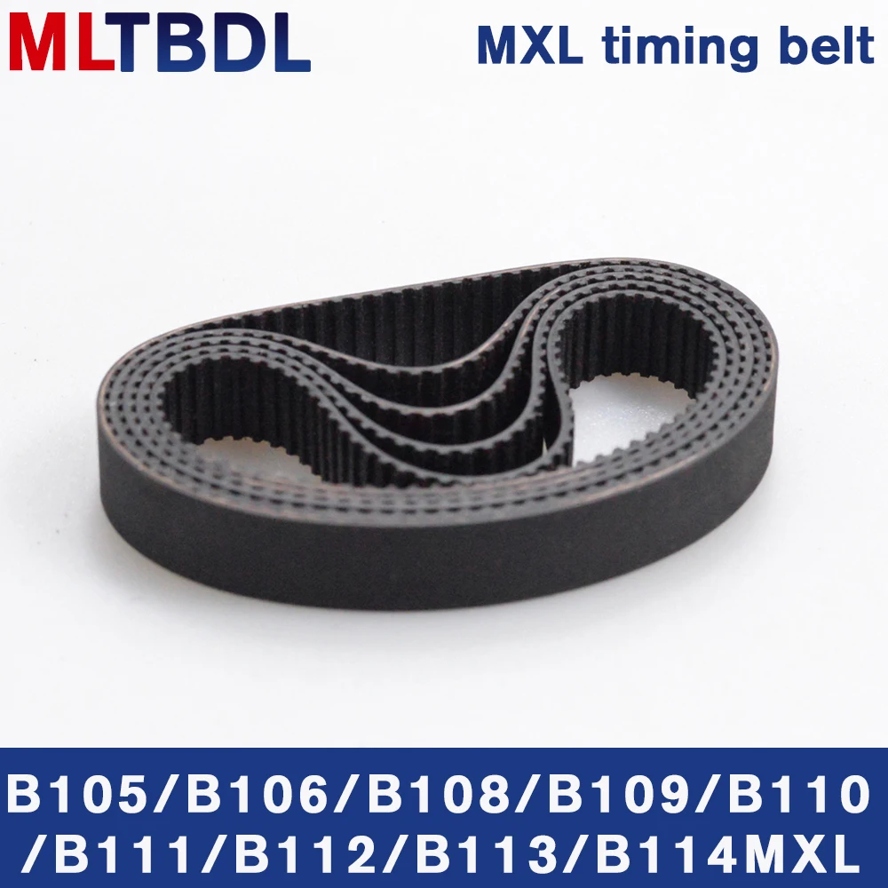 

5/10pcs MXL Timing belt B105 B106 B108 B109 B110 B111 B112 B113 B114 Width 6/10mm Closed Loop rubber Synchronous belt 88 90mxl