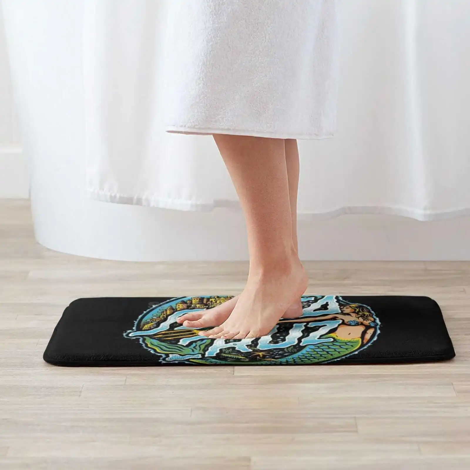 Water Art - Skateboards Soft Cushion Home Carpet Door Mat Car Rug California America Usa Skateboard Beach Cool La Vinatge Coast