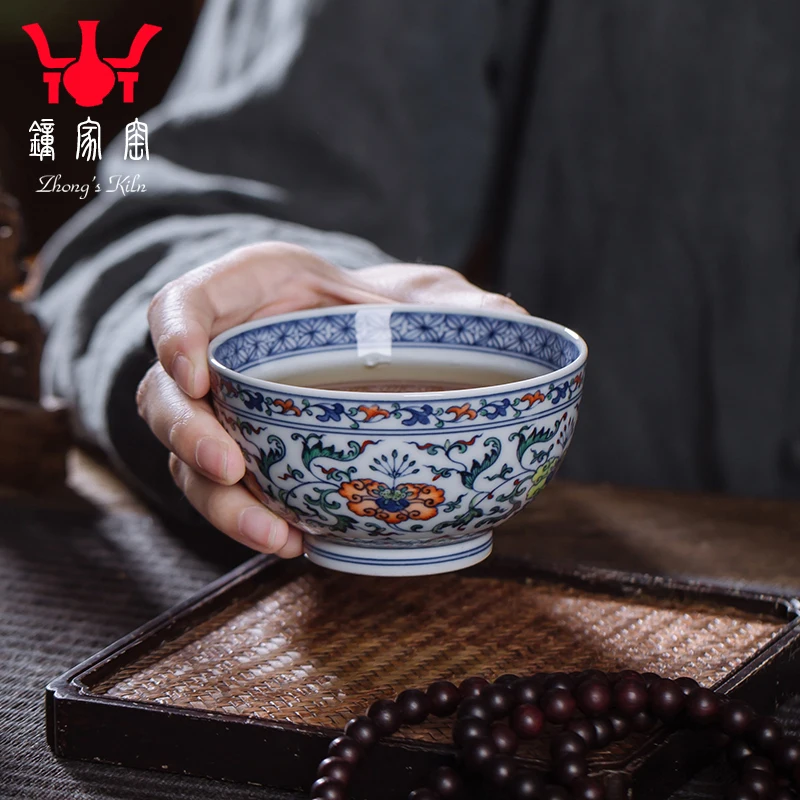 

|trade, one cup of single cup jingdezhen maintain chenghua bucket colors branch pattern kung fu tea cup personal cup