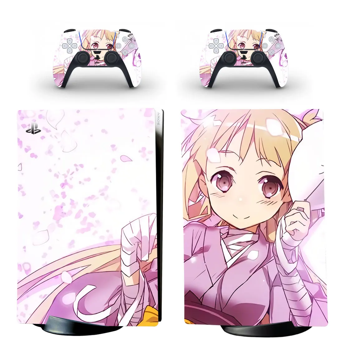 Yuuki Yuuna wa Yuusha de Aru PS5 pegatina Digital de piel para consola Playstation 5 y 2 controladores calcomanía de vinilo pieles