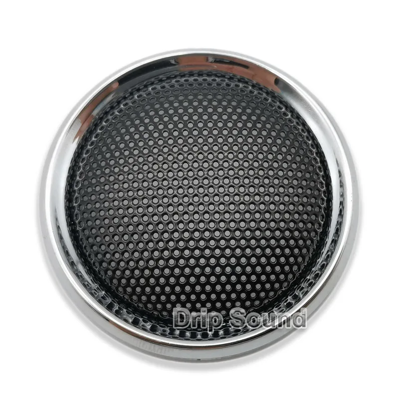 สำหรับ 1 "นิ้วทวีตเตอร์ลำโพงย่างรถเสียงตกแต่งวงกลมโลหะตาข่ายGrilleป้องกัน # Silvery