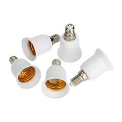 High Quality Fireproof Plastic Converter E14 To E27 Adapter Conversion Socket Material Socket Light Bulb Adapter Lamp Holder
