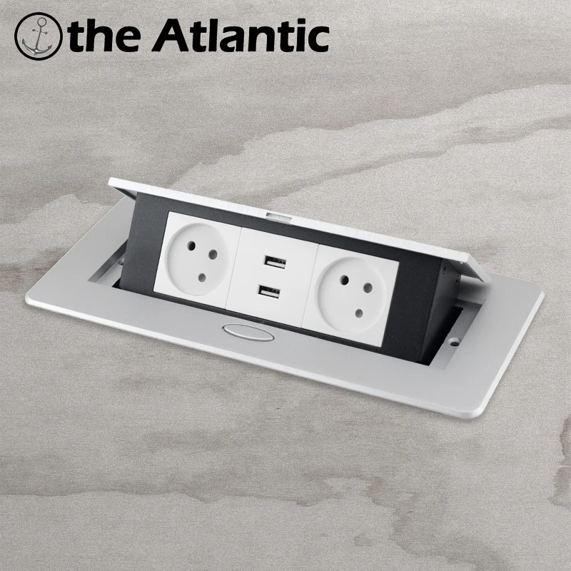 Imagem -06 - Israel Soquete de Mesa Escondido com Usb c tipo c Gabinete Mesa Tomada Elétrica Recessed Power Strip Soquete