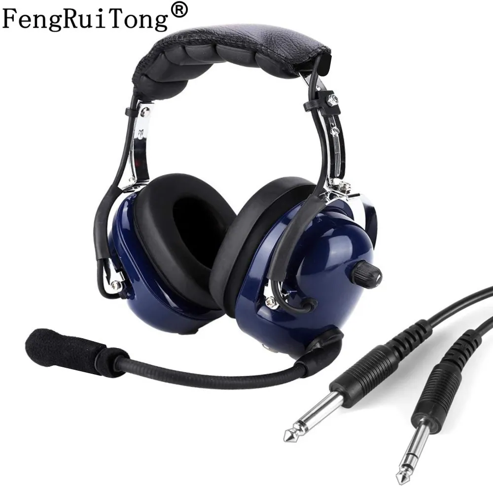 

FRT General Aviation Headset RA200 Pilot Headset Dual Plug Pilot Headphone 3.5mm Noise Reduction Headset for Pilots audifono