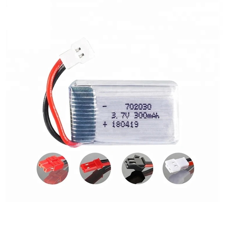 702030 3.7V 300mAh litowo-polimerowa bateria do drona RC do U816 U830 z ładowarką