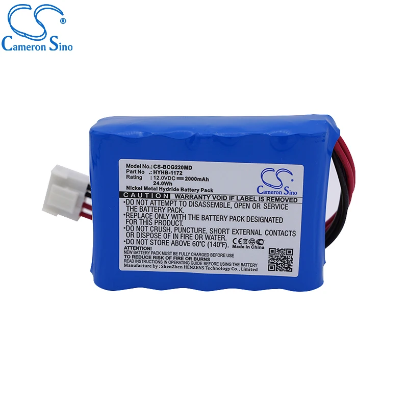 CameronSino Biomed ECG-1A fits Eton HYHB-1172 스프링 ECG-2201 의료 교체 배터리 2000mAh/24.00Wh