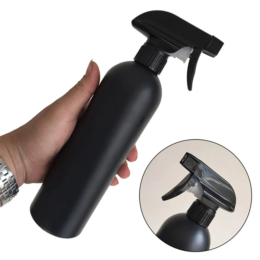 Spray para cabeleireiro, 500ml, ferramentas para salão de beleza, barbeiro, preto, recarregável, pulverizador, dispensador de álcool, jardinagem,