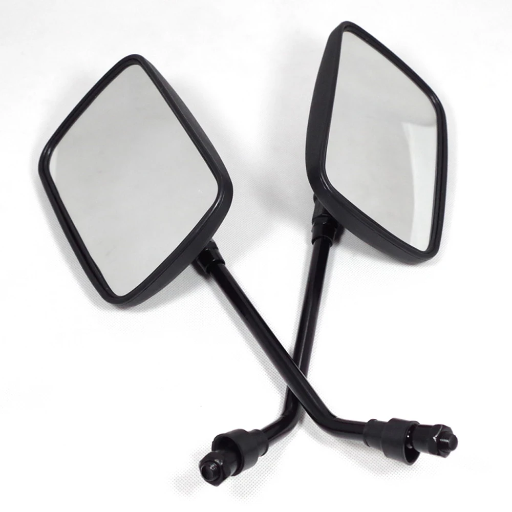 E0126 Motorcycle Backup Mirror Square Scooter Mirrors For WY125 Tricycle Scooter 150 200CC Reflective Mirror 10MM Clockwise