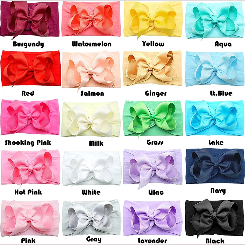 20 pçs macio bebê headbands com 4.5 polegadas arcos de cabelo headbands para bebê menina cabeça banda recém-nascidos acessórios de cabelo faixa de