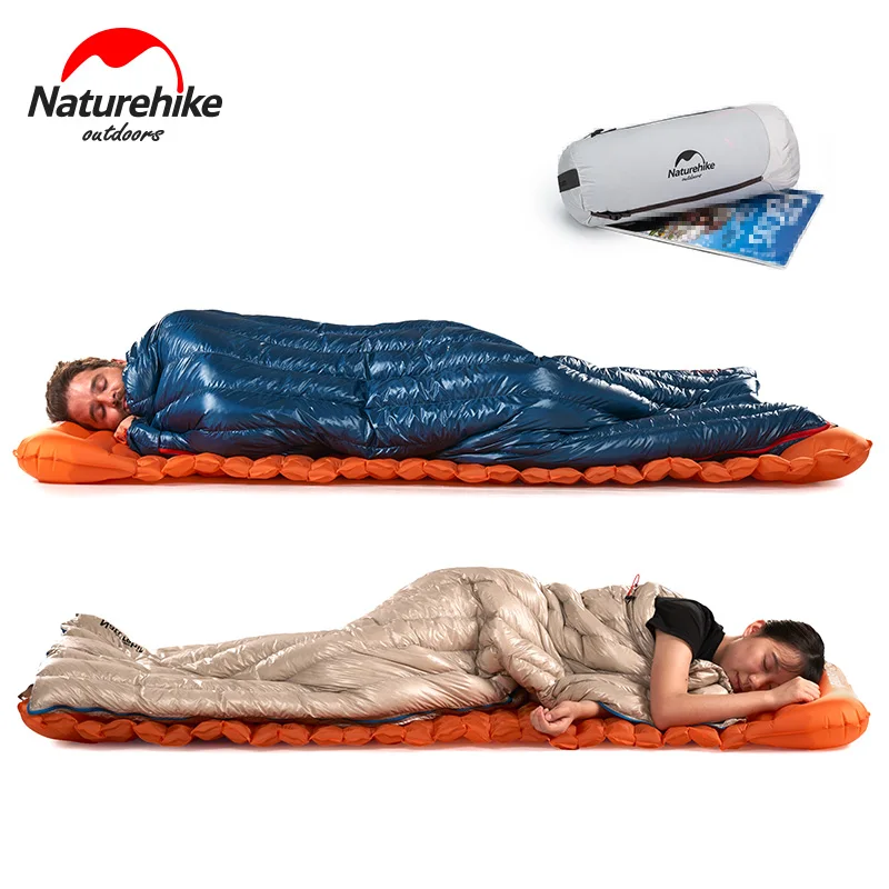 Imagem -02 - Naturehike Bolsa de Dormir Inverno Cw280 Ganso para Baixo Bolsa de Dormir Ultraleve Cwm400 Acampamento Bolsa de Dormir para Baixo Colcha Equipamentos de Acampamento