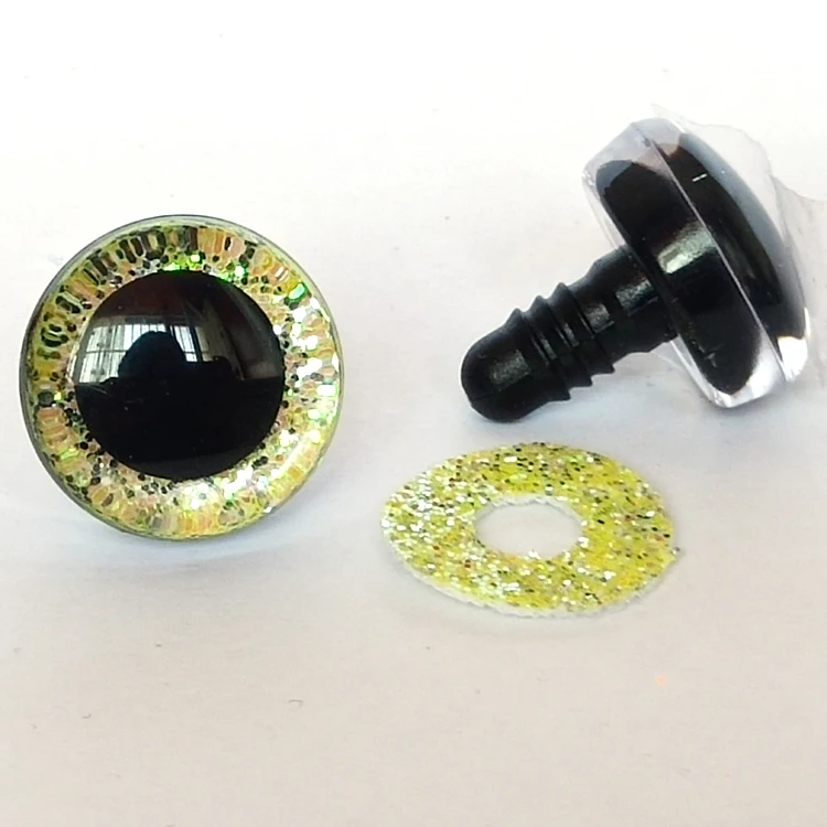 corn flower 20 Stück neue Farbe 3D-Sicherheitsspielzeugaugen + Glitzervliesstoffe + Unterlegscheibe – Größen- und Farboption 8