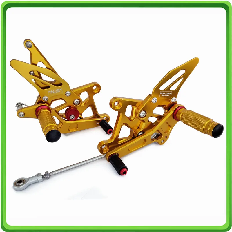 CNC Adjustable Rearsets Rear set Footrest Foot Pegs Pedal for Honda CBR250R 2011 2012 2013 2014 2015 Gold