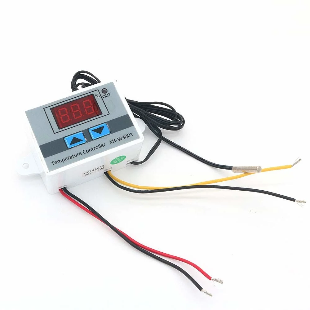 10A 12V 24V 110V 220VAC Digital LED Temperature Controller XH-W3001 For Incubator Cooling Heating Switch Thermostat NTC Sensor