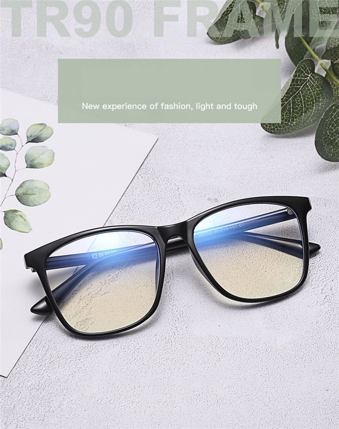 Quadratische Korrektionsbrille mit großem Rahmen, Anti-Blaulicht/Photochrom/Myopie/Hyperopie/Progressiv/Bifokale Brille, Unisex – Detail 5