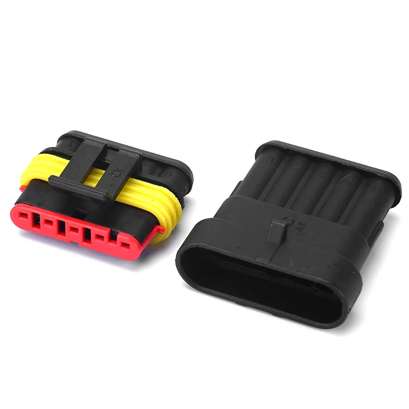 708/352/120Pcs Superseal AMP Tyco Waterproof 12V Electrical Wire Connector Sets Kits with Crimp Terminal Car Fuse medium size