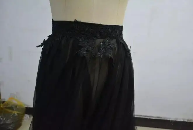 Hitam Renda Tulle Rok Hitam Tulle Rok Hitam Rok Pengantin Tulle Pernikahan Rok Hitam Pernikahan Rok Rok Hitam