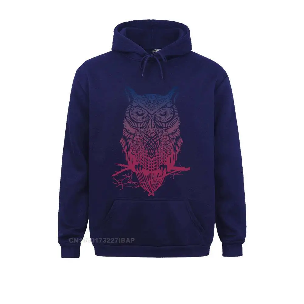 Owl Sketching Watercolor Men's Hoodies Hip Hop Fashion Plain Hooded Pullover Sweatshirt Harajuku Owl Camisas Hombre Pullover