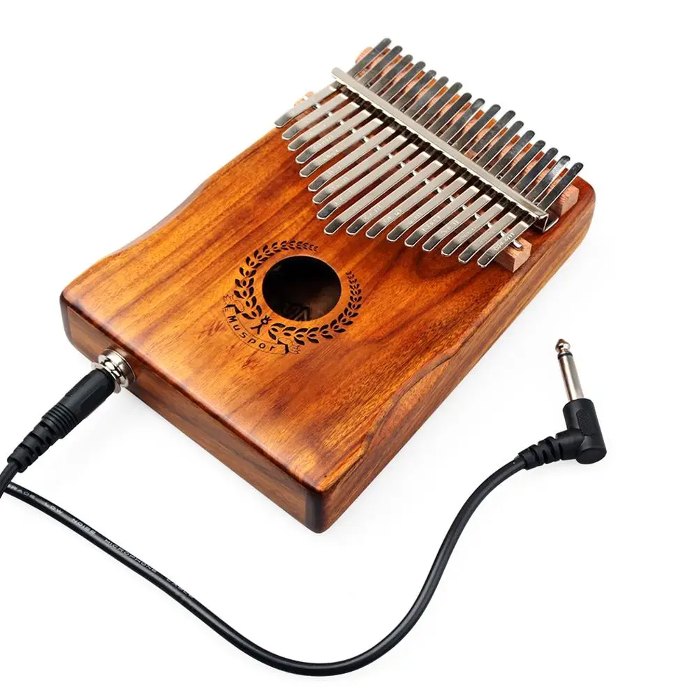 17 Keys EQ kalimba Thumb Piano Link Speaker Electric Pickup with Bag Cable