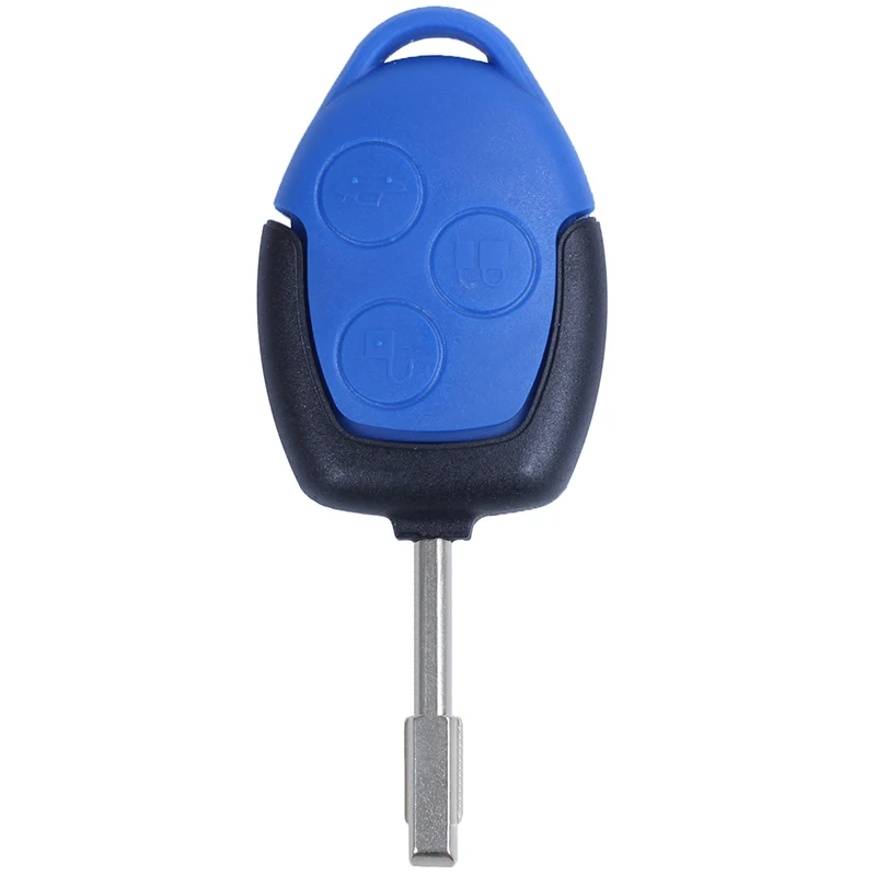 

3 button cover shell key remote control body & keys for ford transit blue