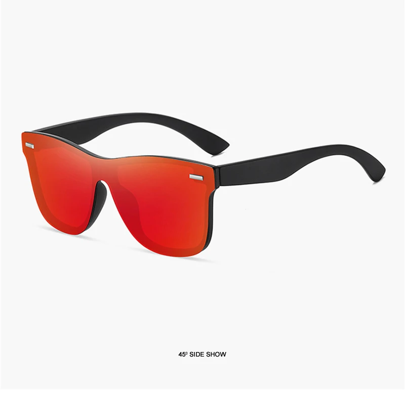 Luxus Quadrat Polarisierte Sonnenbrille Männer Frauen Mode einteiliges Sonnenbrille Unisex Vintage Spiegel Blau Fahren Brillen UV400 – Detail 15