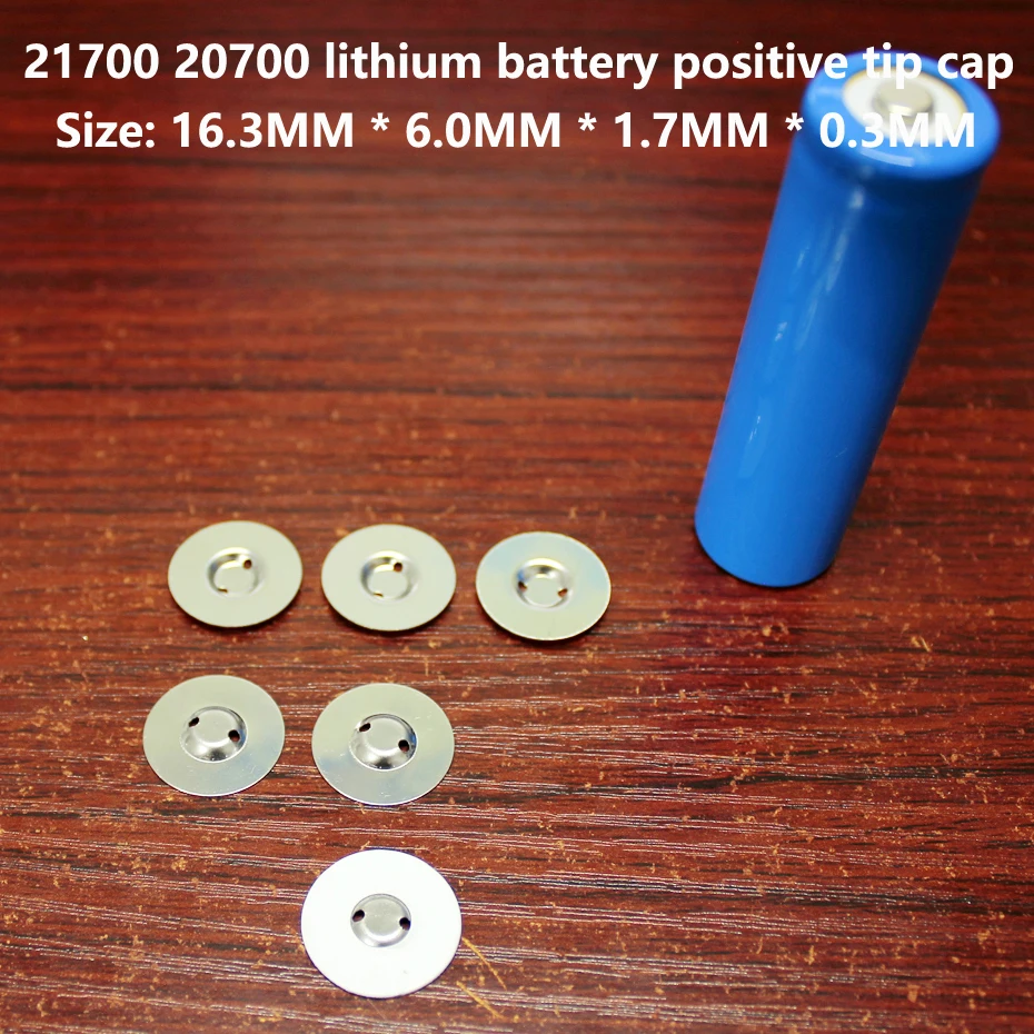 100pcs/lot 21700 lithium battery can be spot welded positive flat cap 20700 lithium battery pole ear insulation gasket