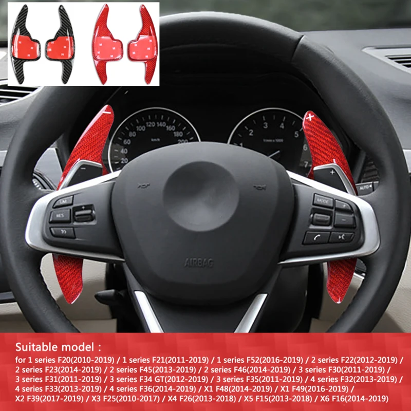 Car Steering Wheel Shift Paddle For BMW F30 F20 F10 F01 Extension Shifters Carbon Fiber Stickers Car Interior Details  Styling