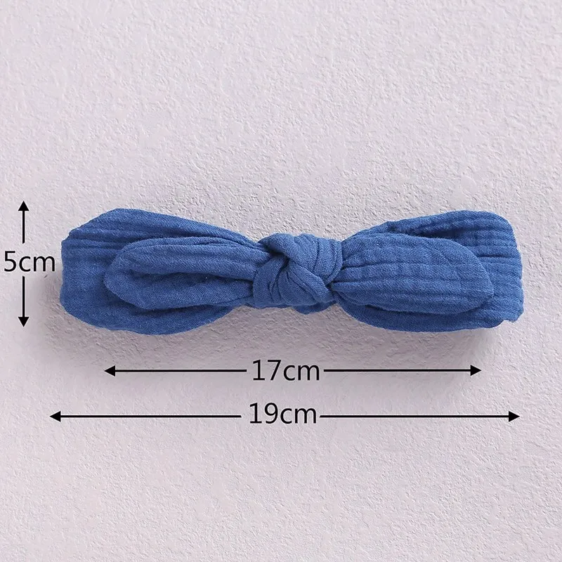 Cotton Newborn Turban Baby Headbands Girl Hair Bow Solid Rabbit Ear Head Wrap Soft Children Turban Lovely Kids Elastic Hairbands