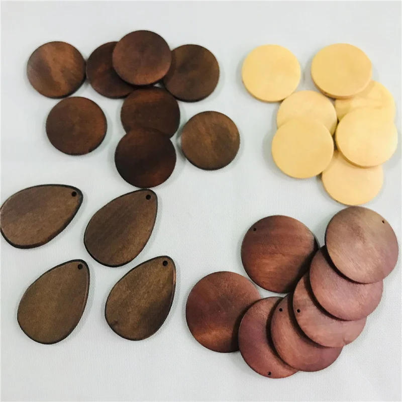 Makersland 5pcs/10pcs Wood Beads For Jewelry Making Beads For Keychain Handmade Diy Accessories Wholesale 2021 Trend