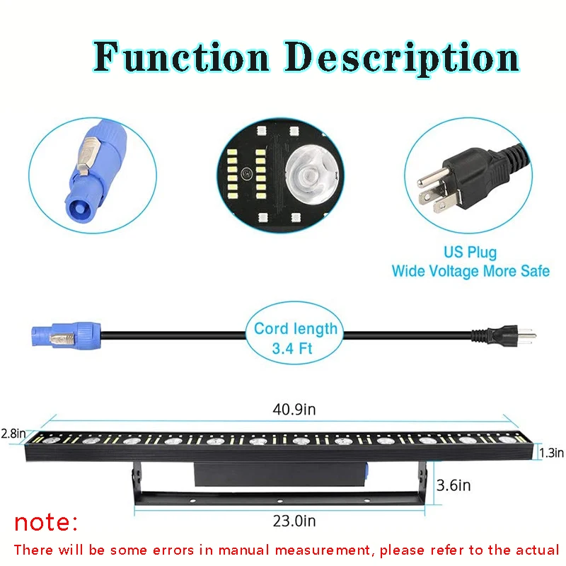 Imagem -05 - Rgbw 12 Led Wall Wash Light Dmx512 Bar Laser Linha Party Controle de Som Local Luzes do Palco dj Disco Home Lamp Clube 100w