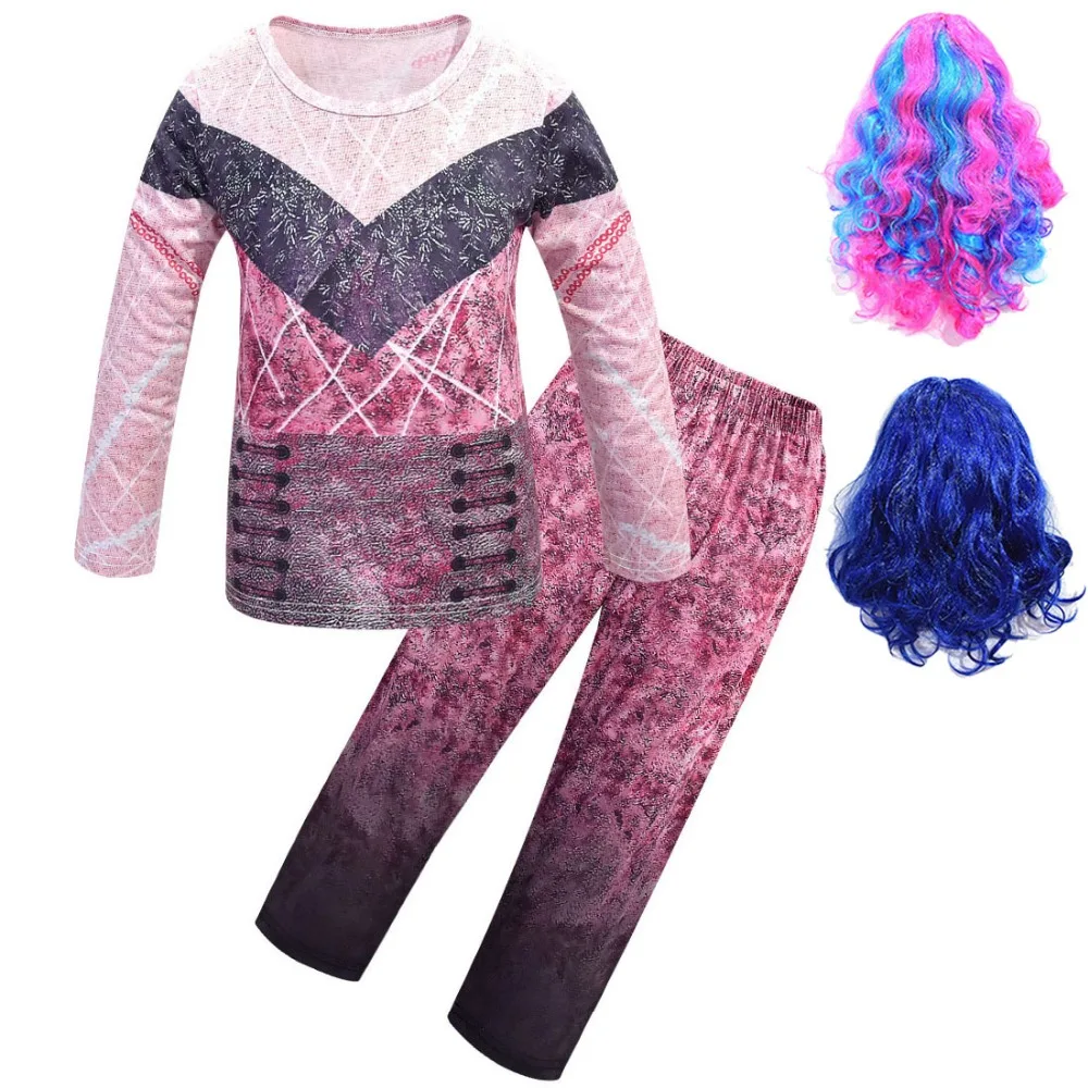 Evie Evil Mal Descendants Cosplay Kostüm Mädchen Geburtstag Party Halloween Karneval Kostüm und Perücke für Kinder Verkleidung Descendants 3 – Detail 8