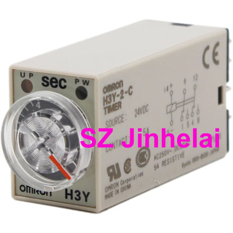 OMRON H3Y-2-C  DC24V Authentic original Time Delay Relay 24 volt Timer Switch Relay 1S 5S 10S 30S 60S 3M  реле времени 24VDC