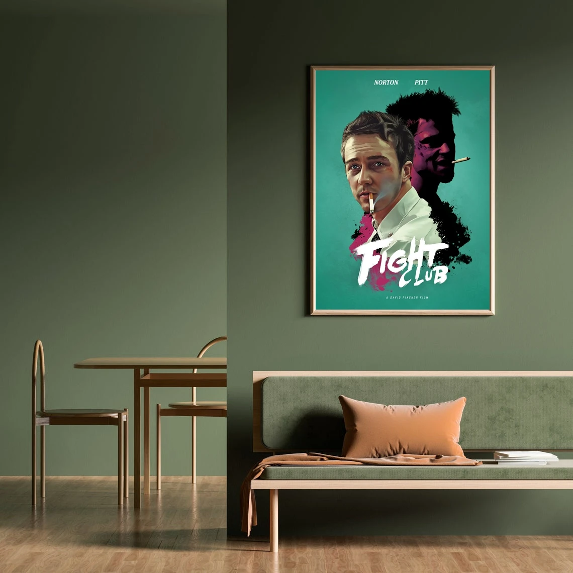 

Fight Club Movie Poster Canvas Print Home Wall Painting Decoration (No Frame)