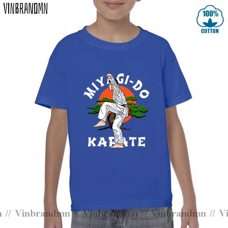 Children Miyagi Karate School Kid TShirt Aikido karate Muaythai Strike Boy clothes Girl clothes Cotton Short Sleeve T-Shirt boys