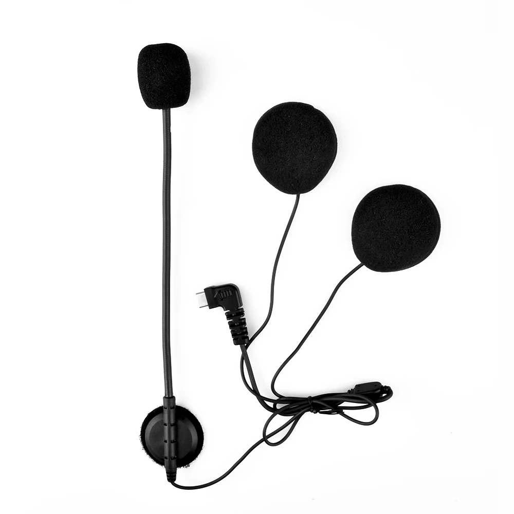 Intercom Earphone For BT-S2 BT S3 Helmet Intercom Headset Type-c Interface Motorcycle Interphone Hard Soft Microphone