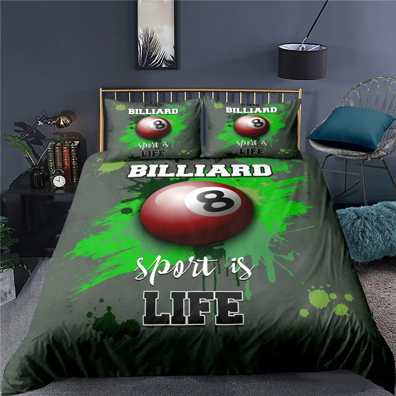 

Duvet Cover Set Football Basketball Print Quilt Cover 140x200 Children Bedroom Home Textile Sports Decoration Bedding Set