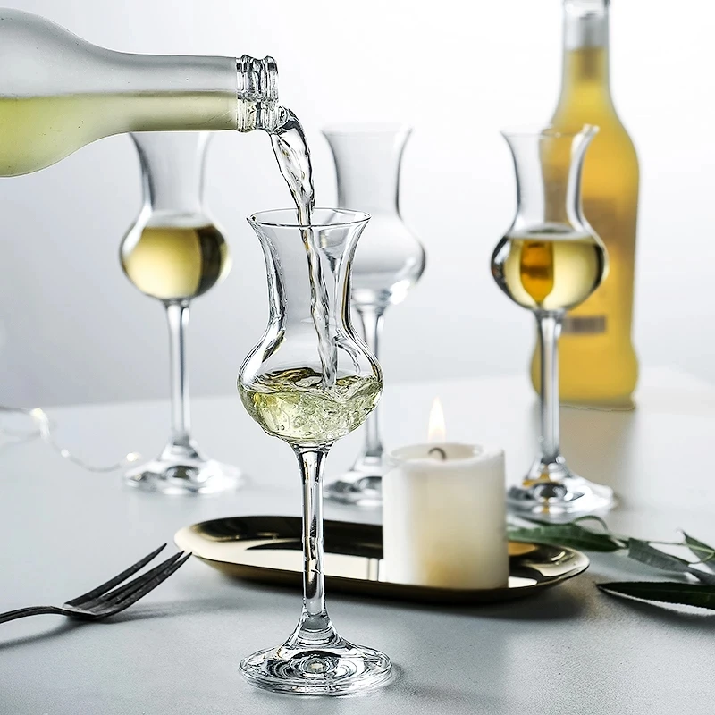 Crystal Whisky Wine Cup Goblet Copita Nosing Glass Rum Liqueur Smell Tasting Glass Brandy Tulip Party Wedding Champagne Glasses