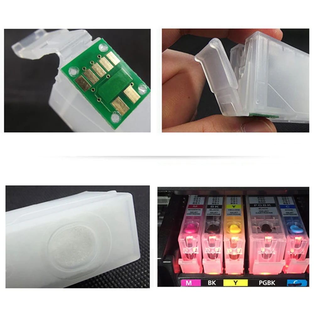 Refillable Cartridge PGI-570 CLI-571 Ink Cartridge With Chips For Canon PGI-570XL CLI-571XL PIXMA MG5750 MG5751 MG5752 Printer