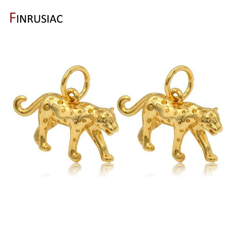 2022 New Designer Gold Plated Leopard Shape Pendants Charms Jewelry Making DIY Creative Bracelets Necklaces Pendant Accessories