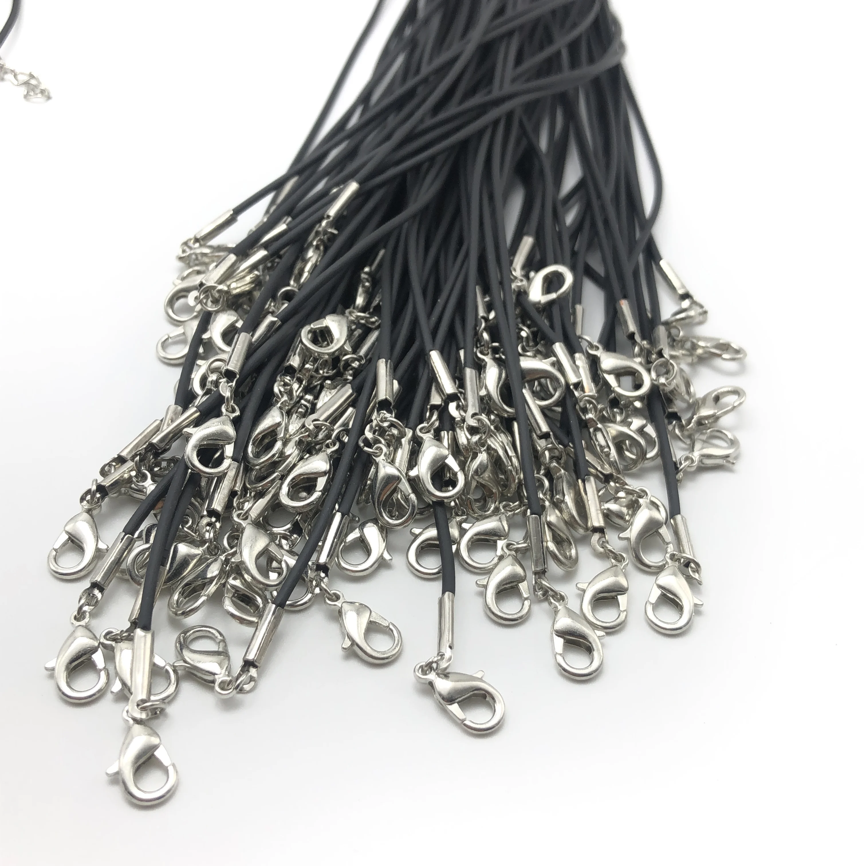 JunKang 10pcs black charm real cowhide rope jewelry making handmade DIY necklace material men and women gifts