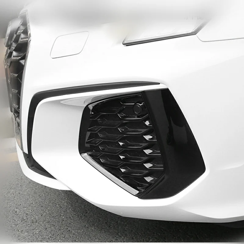 

Tcart 2PCS ABS Bright Black Front Bumper Sports Air Decoration Pieces Car Accessories For Audi A3 8Y 2020 2021 Sedan/Hatchback