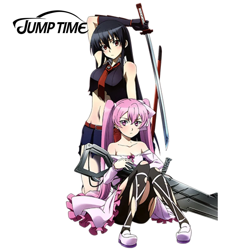 JumpTime 13cm x 8.2cm Sexy Car Sticker Akame Ga Kill!  Akame & Mein Anime JDM Vinyl Decal Car Sticker