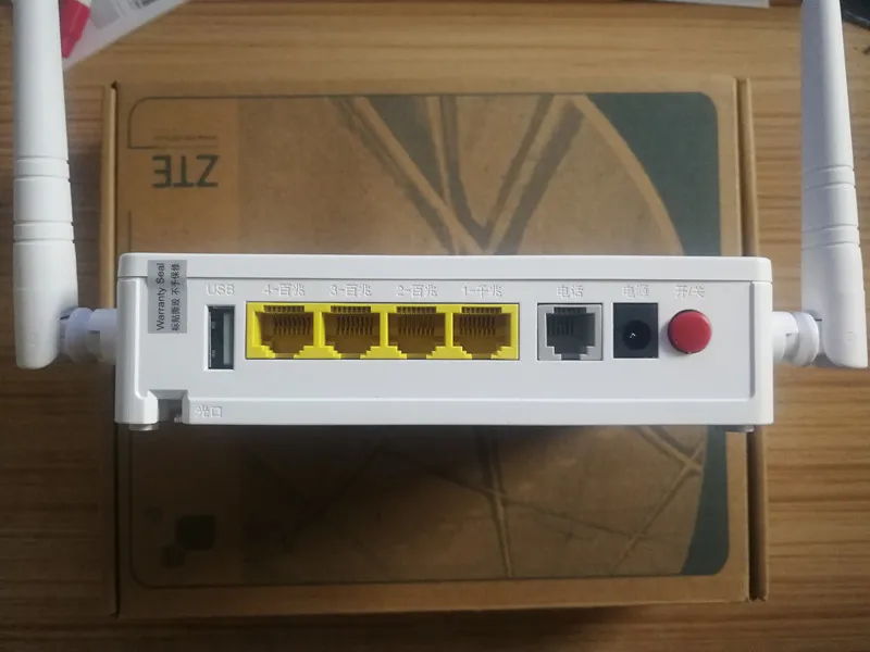 Original f663nv3a GPON ONU ONU FTTH 1GE + 3fe + USB + WiFi with EU plugs SC UPC interface, English firmware