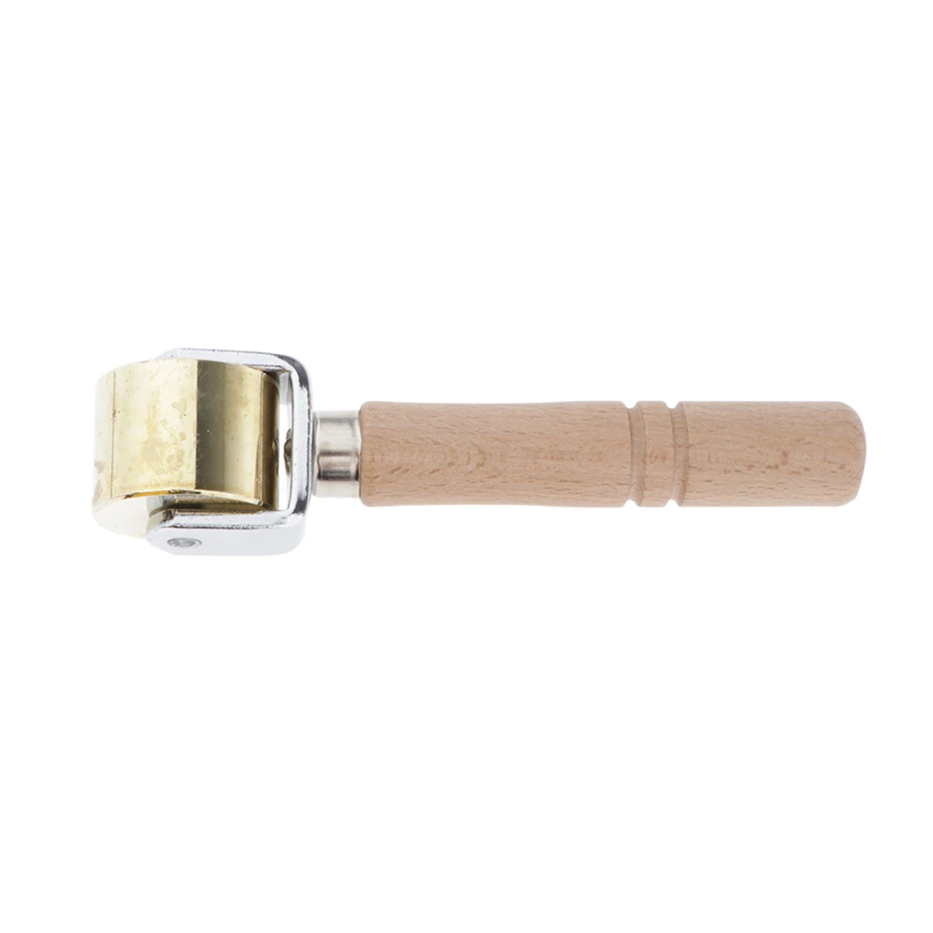 Presser Roller Wood Handle Leather Roller Edge Press Metal Roller Leathercraft