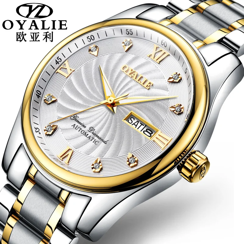 Fashion Waterproof Watch Night Light Business Classic Men's Automatic Mechanical Watch